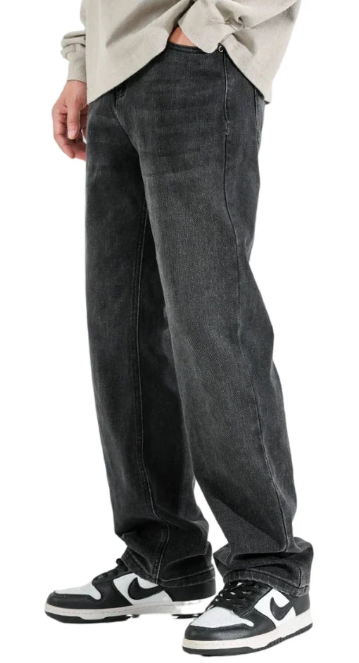 dunkelgrau Basic Jeans