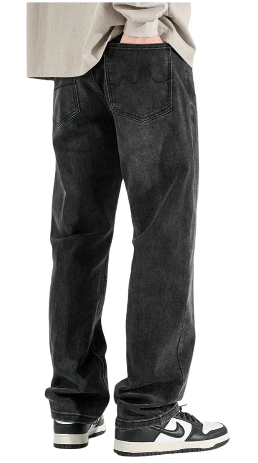 dunkelgrau Basic Jeans